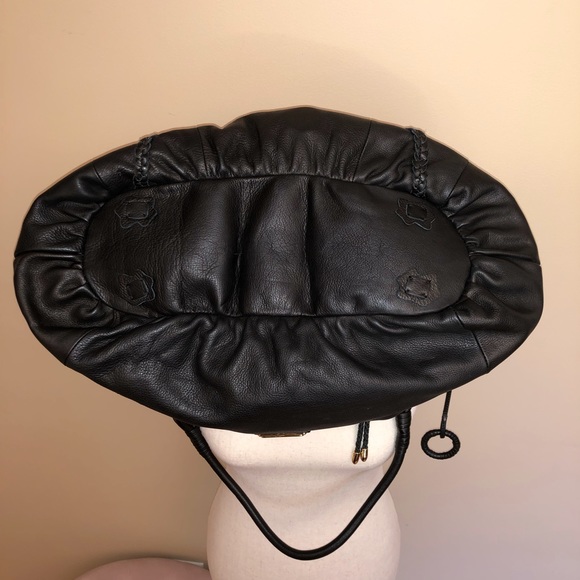 Fiore by Isabella Fiore Black Leather Braid Tote - Picture 4 of 15